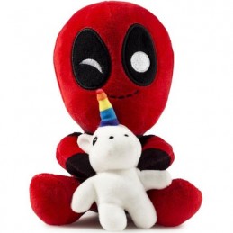 Figurine Kidrobot Peluche Marvel Deadpool Conduit avec une Licorne Boutique Geneve Suisse