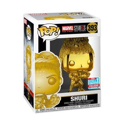 Figur Funko Pop NYCC 2018 Marvel Studios The First Ten Years Shuri Gold Chrome Limited Edition Geneva Store Switzerland