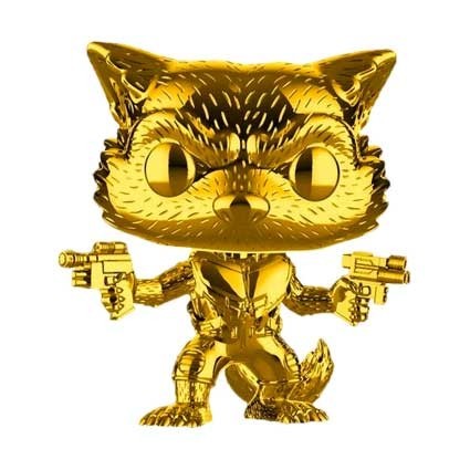 Figur Funko Pop Marvel Studios 10 Anniversary Les Gardiens de la Galaxie Rocket Chrome Limited Edition Geneva Store Switzerland