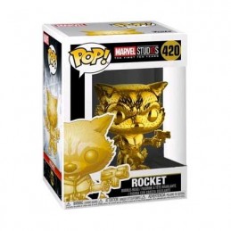 Figur Funko Pop Marvel Studios 10 Anniversary Les Gardiens de la Galaxie Rocket Chrome Limited Edition Geneva Store Switzerland