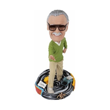 Figur  Marvel Stan Le Bobble Head Cold Resin Geneva Store Switzerland