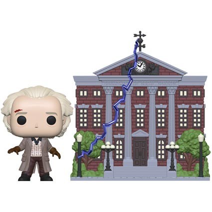 Figur Funko Pop Back To The Future Dr. Emmett Brown with Clock Tower Geneva Store Switzerland