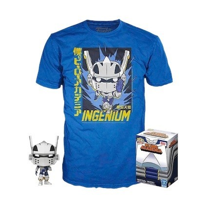 Figur Funko Pop and T-shirt My Hero Academia Tenya Iida with Helmet Limited Edition Geneva Store Switzerland