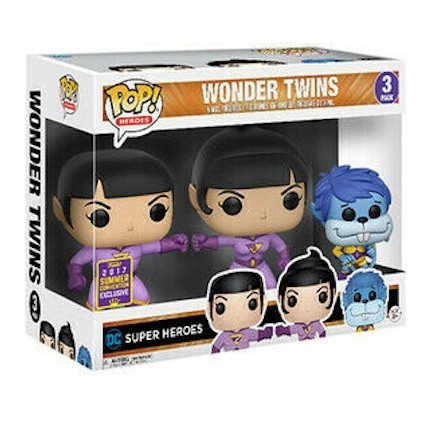 Figur Funko Pop SDCC 2017 Wonder Twins 3-pack Zan, Jayna & Gleek Limited Edition Geneva Store Switzerland