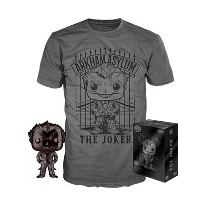 Figur Funko Pop and T-shirt DC Comics The Joker Chrome Limited Edition Geneva Store Switzerland