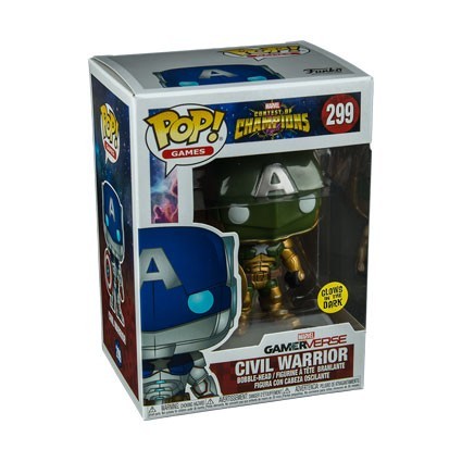 Figur Funko Pop Glow in the Dark Games Marvel Contest of Champions Civil Warrior Green Limited Edition Geneva Store Switzerland