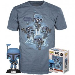 Figurine Funko Pop et T-shirt Star Wars The Mandalorian Death Watch No Stripe Edition Limitée Boutique Geneve Suisse