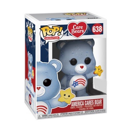 Figurine Funko Pop Glitter Bisounours America Cares Bear Edition Limitée (sans Autocollant) Boutique Geneve Suisse