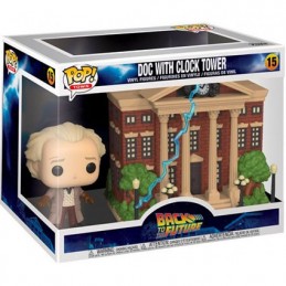 Figur Funko Pop Back To The Future Dr. Emmett Brown with Clock Tower Geneva Store Switzerland