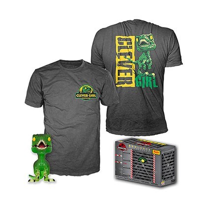 Figur Funko Pop and T-Shirt Jurassic Park Clever Raptor Limited Edition Geneva Store Switzerland