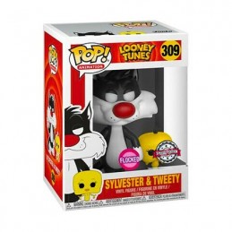 Figur Funko Pop Flocked and T-shirt Looney Tunes Sylvester and Tweety Limited Edition Geneva Store Switzerland