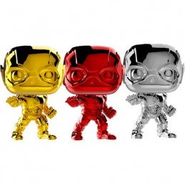 Figurine Funko Pop SDCC 2018 Chrome Justice League The Flash Red Gold Silver 3-Pack Edition Limitée Boutique Geneve Suisse