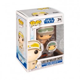 Figur Funko DAMAGED BOX Pop Star Wars Luke Skywalker Hoth with Pin Limited Edition Geneva Store Switzerland