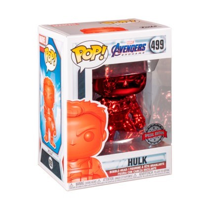 Figur Funko Pop Marvel Endgame Hulk with Infinity Gauntlet Red Chrome Limited Edition Geneva Store Switzerland