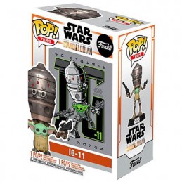 Figurine Funko Pop et T-shirt Star Wars Le Mandalorian IG-11 avec l'Enfant (Grogu) Edition Limitée Boutique Geneve Suisse