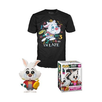 Figuren Funko Pop Beflockt und T-shirt Alice im Wunderland Weisser Hase Limitierte Auflage Genf Shop Schweiz