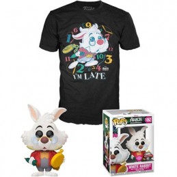 Figuren Funko Pop Beflockt und T-shirt Alice im Wunderland Weisser Hase Limitierte Auflage Genf Shop Schweiz