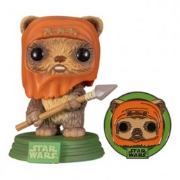 Figur Funko Pop Star Wars Across the Galaxy Wicket W. Warrick Endor Red with Enamel Pin Limited Edition Geneva Store Switzerland