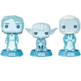 Figurine Funko Pop Phosphorescent Star Wars Across the Galaxy Anakin Skywalker, Yoda et Obi-Wan Kenobi 3-Pack Edition Limitée...