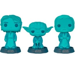 Figurine Funko Pop Phosphorescent Star Wars Across the Galaxy Anakin Skywalker, Yoda et Obi-Wan Kenobi 3-Pack Edition Limitée...