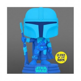 Figur Funko DAMAGED BOX Pop Glow in the Dark Star Wars The Mandalorian Hologram Limited Edition Geneva Store Switzerland