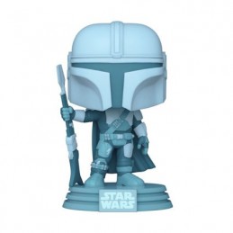 Figur Funko DAMAGED BOX Pop Glow in the Dark Star Wars The Mandalorian Hologram Limited Edition Geneva Store Switzerland