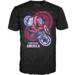 Figur Funko Pop et T-shirt Artist Series Captain America Civil War Limited Edition Geneva Store Switzerland