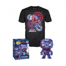 Figur Funko Pop et T-shirt Artist Series Captain America Civil War Limited Edition Geneva Store Switzerland