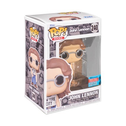 Figur Funko Pop ECCC 2021 John Lennon in New York City T-Shirt Limited Edition Geneva Store Switzerland