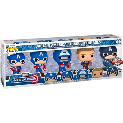 Figuren Funko BESCHÄDIGTE BOX Pop Marvel Captain America Through the Ages Limitierte Auflage Genf Shop Schweiz