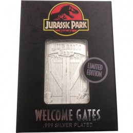 Figurine FaNaTtiK Jurassic Park Réplique Metal Entrance Gates (plaqué argent) Edition Limitée Boutique Geneve Suisse