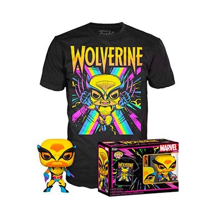 Figur Funko Pop and T-shirt Marvel Blacklight Wolverine Limited Edition Geneva Store Switzerland