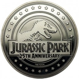 Figuren FaNaTtiK Jurassic Park Sammelmünze 25. Geburtstag T-Rex Silver Limitierte Auflage Genf Shop Schweiz