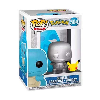 Figur Funko Pop Metallic Pokemon 25th Anniversary Squirtle Silver Limited Edition Geneva Store Switzerland