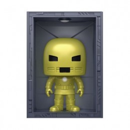 Figur Funko Pop Deluxe Marvel Hall of Armor Iron Man Model I Golden Limited Edition Geneva Store Switzerland