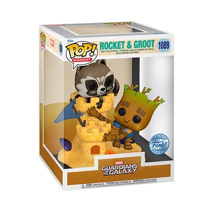 Figuren Funko BESCHÄDIGTE BOX Pop Marvel Rocket und Groot Limitierte Genf Shop Schweiz