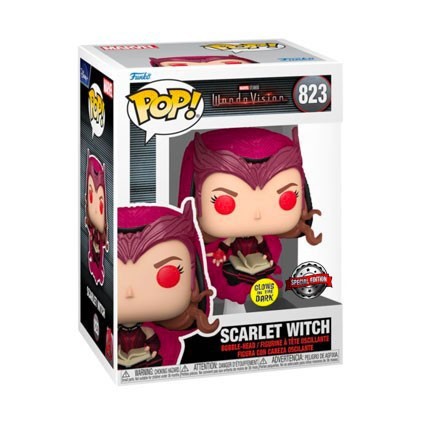 Figur Funko Pop Glow in the Dark WandaVision Scarlet Witch with Darkhold Book Limited Edition Geneva Store Switzerland