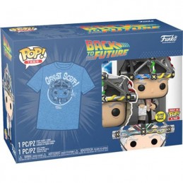 Figuren Funko Pop Phoshoreszierend und T-Shirt Zurück in die Zukunft Doc mit Helm Limitierte Auflage Genf Shop Schweiz