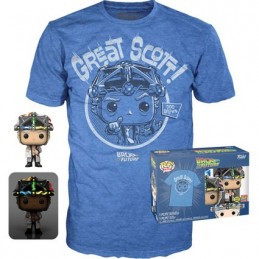 Figur Funko Pop Glow in the Dark and T-Shirt Back to the Futur Doc with Helmet Limited Edition Geneva Store Switzerland