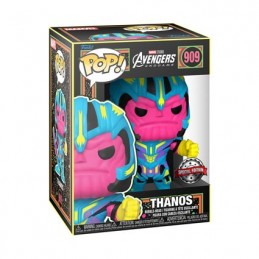 Figurine Funko Pop BlackLight et T-Shirt Marvel Thanos Edition Limitée Boutique Geneve Suisse