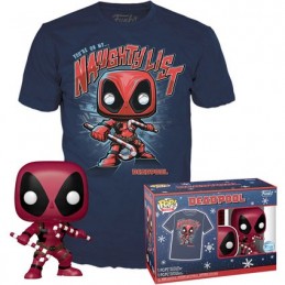 Figuren Funko Pop Metallish und T-shirt Deadpool Holiday Limitierte Auflage Genf Shop Schweiz