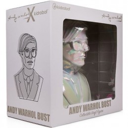 Figurine Kidrobot Andy Warhol 30 cm Buste Andy Warhol Edition Iridescente Boutique Geneve Suisse