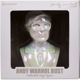 Figurine Kidrobot Andy Warhol 30 cm Buste Andy Warhol Edition Iridescente Boutique Geneve Suisse