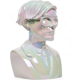 Figurine Kidrobot Andy Warhol 30 cm Buste Andy Warhol Edition Iridescente Boutique Geneve Suisse