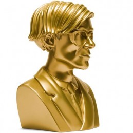 Figur Kidrobot DAMAGED BOX Andy Warhol 12 inch Andy Warhol Bust Gold Edition Geneva Store Switzerland