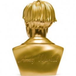 Figur Kidrobot DAMAGED BOX Andy Warhol 12 inch Andy Warhol Bust Gold Edition Geneva Store Switzerland