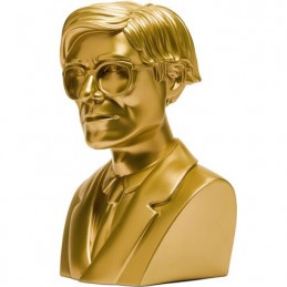 Figur Kidrobot DAMAGED BOX Andy Warhol 12 inch Andy Warhol Bust Gold Edition Geneva Store Switzerland