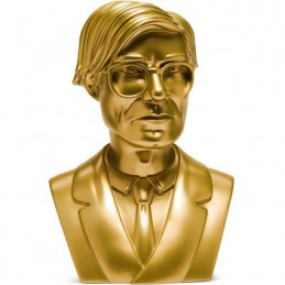 Figur Kidrobot DAMAGED BOX Andy Warhol 12 inch Andy Warhol Bust Gold Edition Geneva Store Switzerland