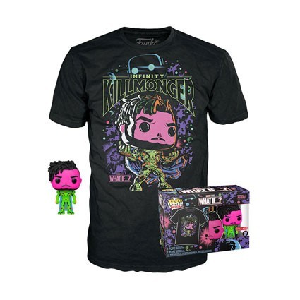 Figuren Funko Pop und T-shirt Blacklight What If…? Killmonger Limitierte Auflage Genf Shop Schweiz