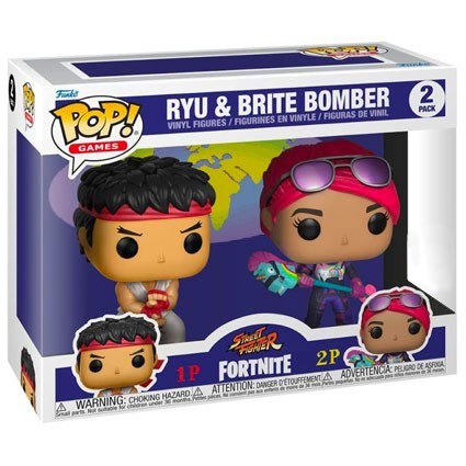 Figur Funko Pop Street Fighter x Fortnite Ryu and Brite Bomber 2-Pack Limited Edition Geneva Store Switzerland